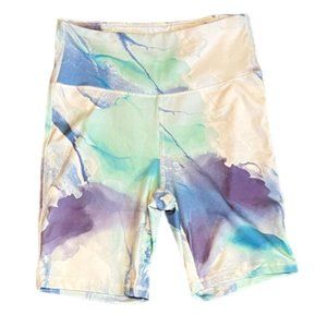 Laundry by Shelli Segal Watercolor High Rise 7" Bike Shorts Medium